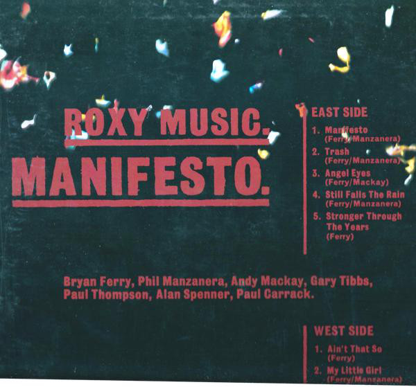 Roxy Music - Manifesto (LP, Album, Pic)