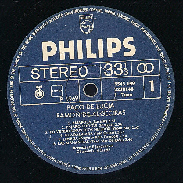 Paco De Lucia* Y Ramon De Algeciras* - En Hispanoamerica (LP, Album)