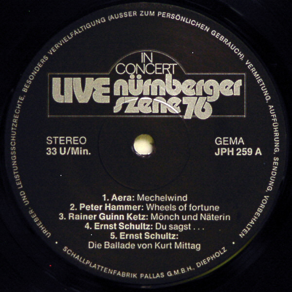 Various - Live In Concert »Nürnberger Szene '76« (LP)